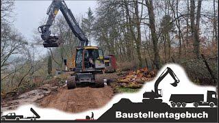 Schwedenstahl beim Wegebau! Volvo EW 160 im ersten Einsatz - Baustellentagebuch 27