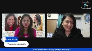 #ruparao from USA interviews #poet #writer #neelamsaxena about her #writingjourney #indianwriter