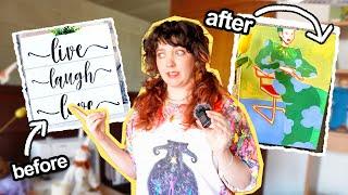 THRIFT FLIP: Let's paint thrifted home decor! DIY & craft with me 