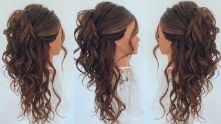 How To: Half Up Half Down Volumous Bridal Hairstyle /Bridal/Bridesmaids/Prom/Wedding Hairstyles