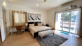 Attractive Bedroom Design with Balcony | 16x16 Size 3BHK Bedroom Interior Design