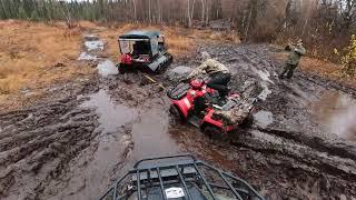 Alaska Argo Rentals with Alaska Bush Tracks pulls home broken ATV