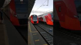 Ласточка - Прибытие скоростного поезда на станцию МЦК. Speed train Lastochka.