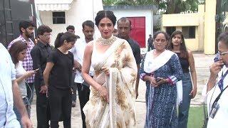 Sridevi INSIDE Filmcity Studio For Mom Movie Promotions