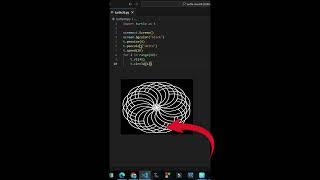 Unique graphics design using python turtle | Awesome python turtle graphics #pythonturtle #shorts