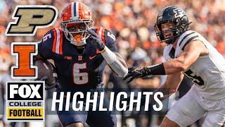 Purdue Boilermakers vs. No. 23 Illinois Fighting Illini Highlights | FOX College Football