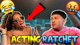 ACTING "RATCHET" TO SEE HOW MY BOYFRIEND REACTS... *HILARIOUS*