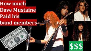 How much Mustaine paid his band members - Chris Poland, Marty Friedman, Nick Menza, Dave Ellefson