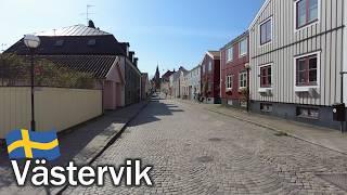 Beautiful old costal town, walking tour of Västervik in Sweden.