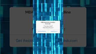 MBA 2025 Fall Intake Deadlines - What You Need to Know | GOALisB