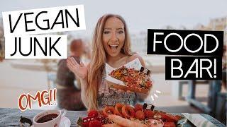 VEGAN JUNK FOOD BAR (MUKBANG) | Caitlin Bea