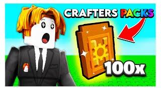 Opening 100 EXOTIC CRAFTERS SEED PACKS in Roblox Grow a Garden! 