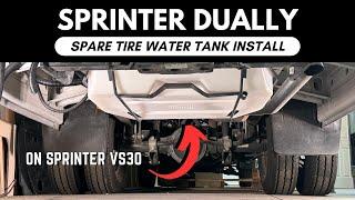 Sprinter DUALLY Spare Tire Water Tank Install TUTORIAL