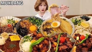 "혼자왔는데 전메뉴 주문 가능하죠?" 덮밥 라멘 우동 냉모밀 돈까스 까지 전메뉴 먹방 I ordered rice bowl ramen, udon pork cutlet MUKBANG