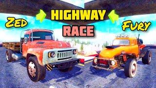 HARD LEVEL HIGHWAY RACE! ZED TRUCK VERSUS FURY | OFF THE ROAD OPEN WORLD DRIVING GAME