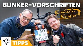 Was muss ich beim Anbau von Blinkern am Motorrad beachten? Abstand, Größe, CE-Prüfzeichen und mehr..