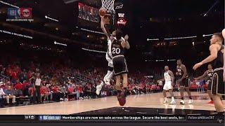 Giannis Antetokounmpo dunks over John Collins after block on Clint Capela  Hawks vs Bucks Game 4