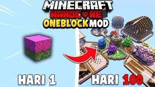 100 Hari di Minecraft Hardcore ONE BLOCK MOD