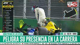 Colapinto chocó y peligra su presencia en el GP de Las Vegas