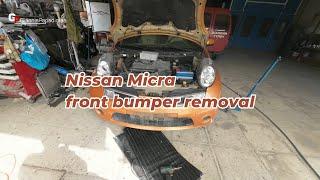 Nissan Micra K12  2002–2010  front bumper removal