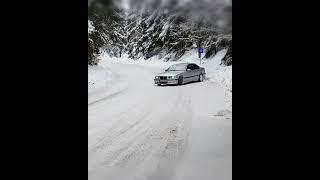 to snow wall #bmw #drift #driftcar #drifting #e36 #318 #m3 #winter #snow #road #fun #ride #drive