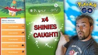 We got THESE Shiny Pokémon while hunting Hawlucha! Willow's Wardrobe Completed! (Pokémon GO)