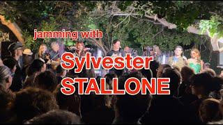 SYLVESTER STALLONE joins Middle Aged Dad Jam Band on stage