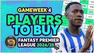 FPL GAMEWEEK 4 PLAYERS TO BUY | MY GW4 WATCHLIST! | Fantasy Premier League Tips 2024/25