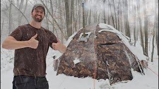 Hot Tent Camping in an Appalachian Snow Storm