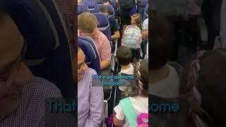 Funny kid brightens airplane passengers day  #shorts