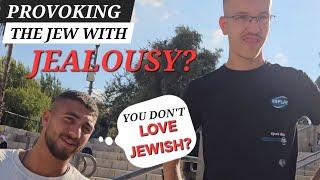 YOU DON'T LOVE JEWISH? A JEW ASKED A CHRISTIAN  WHO WAS PREACHING THE GOSPEL TO MUSLIMS #JERUSALEM