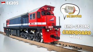 How to Make EMD GT38Ac Locomotive (CC205) with Cardboard