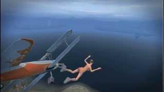 Miley Cyrus JUMPING OFF A PLANE - Video Game 2014, open world game FLYING extreme simulator