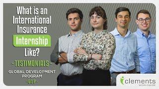 Testimonials: Internship in International Insurance - Global Development Program by Clements