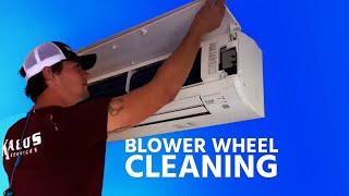 Highwall Ductless Blower Wheel Cleaning