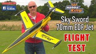 HobbyKing SkySword 70mm EDF Sport Jet: ESSENTIAL RC FLIGHT TEST (Unbox, 1st Flight and Reaction !)