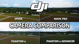 DJI SPARK CAMERA vs Mavic Pro vs Phantom 4 vs P4 Advanced!! Test Comparison Review