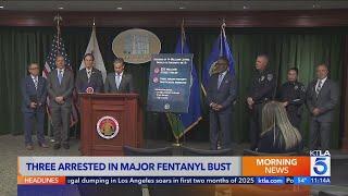 $55 million worth of fentanyl seized in Southern California; 3 suspects facing decades in prison 