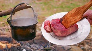 Campfire Cooking - A Pound Of Meat