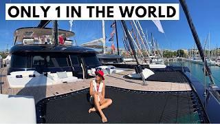 100% Electric "ONE PLANET" SUNREEF 70 SAIL ECO Luxury Solar Catamaran Charter Yacht Tour