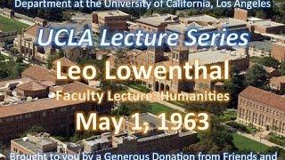 Leo Lowenthal lecturing at UCLA 5/1/1963