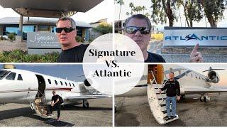 Signature Flight Support vs Atlantic Aviation Private Jet Terminal travel FBO luxury experience