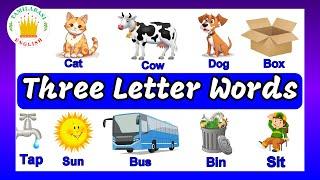 50 Three Letter Words -Kids vocabulary -Learn English for kids| Tamilarasi English