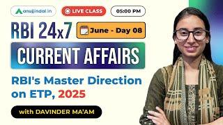 Finance Current Affairs | GA for RBI Exam 2025 | RBI 247 Anuj Jindal | RBI Grade B Preparation 2025