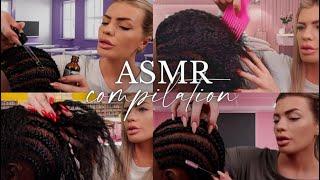 ASMR 1.5 Hour Scalp Scratching Between Your Itchy Braids & Braid Removal (hair play roleplay)