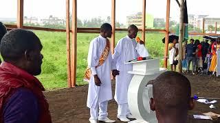 PASTOR EZEKIEL BLESSES HIS SPIRITUAL SON PASTOR ANDREW IN NAKURU NEWLIFE CHURCH.