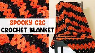 Spooky C2C Crochet Blanket (A MUST-TRY Halloween Pattern!)