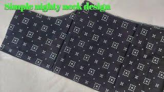 Nighty neck design/Nighty neck cutting &stitching tutorial/Yumnas world