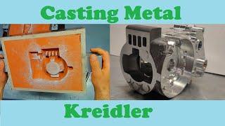 Metal Casting at Home, Kreidler Florett, 2stroke Motor Parts, Part1 Tutorial 2023 Aluminium Sandguss