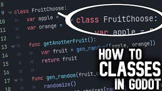 How to Use CLASSES in Godot 4 (everything to know)